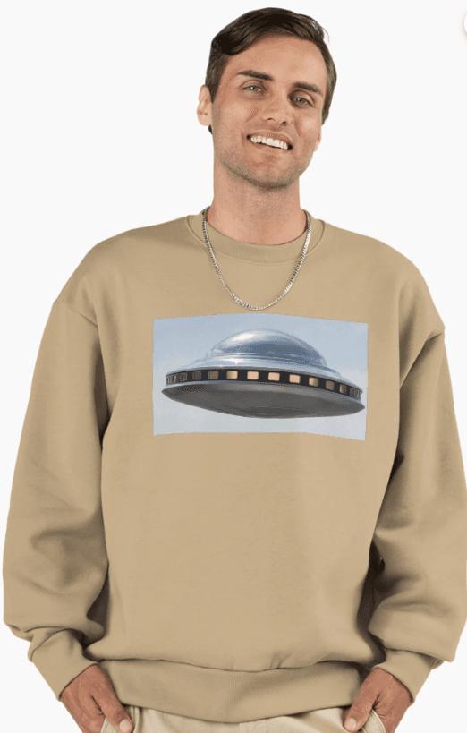 June 4 1964 Flying Saucer Reconstruction Premium Oversized Sweatshirt