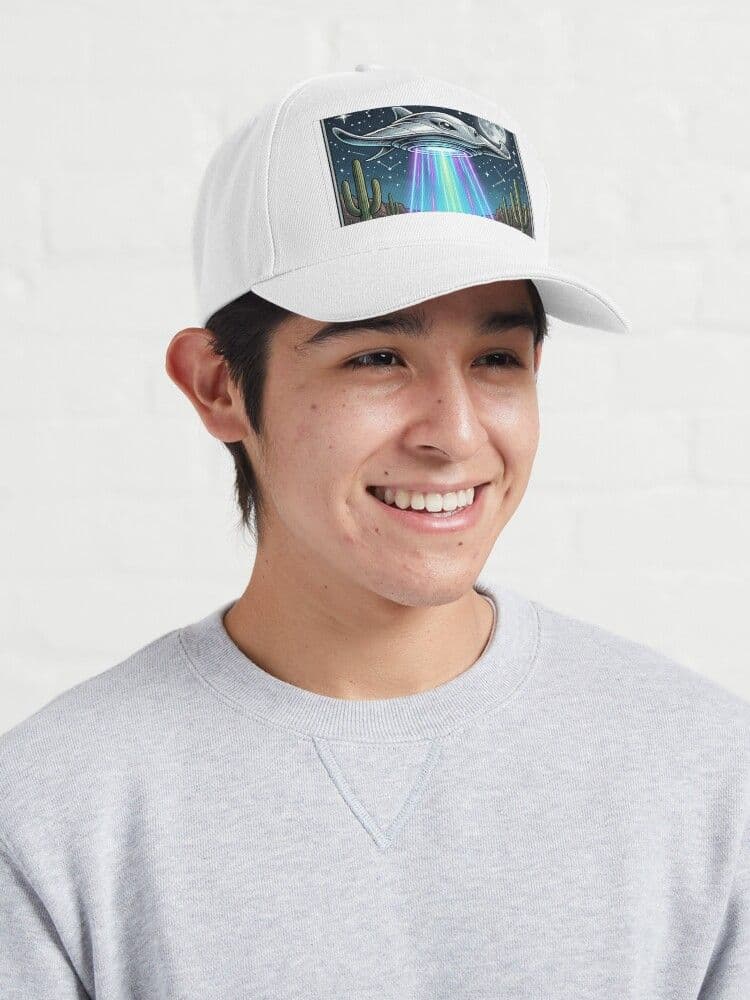 Roswell 1947 I Want To Believe Retro Cartoon Cap